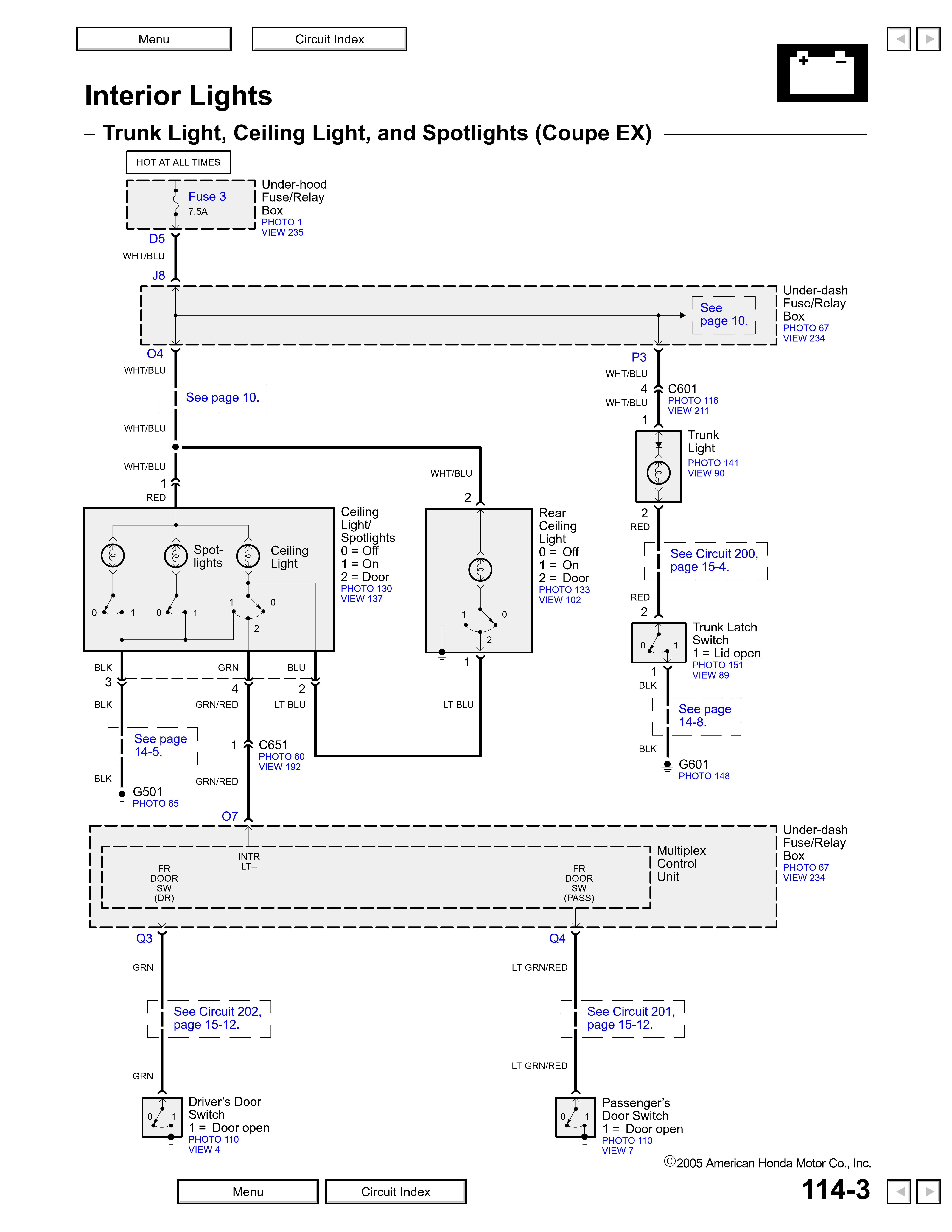Honda Civic 2004 wiring diagrams